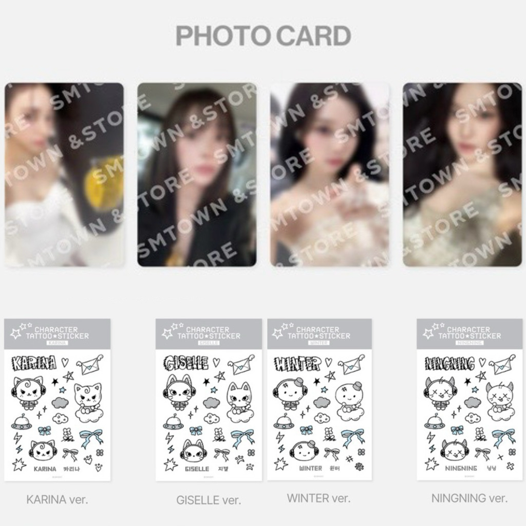 พร้อมส่ง 💜 aespa - aeXIS LINE 💜 TATTOO STICKER SET