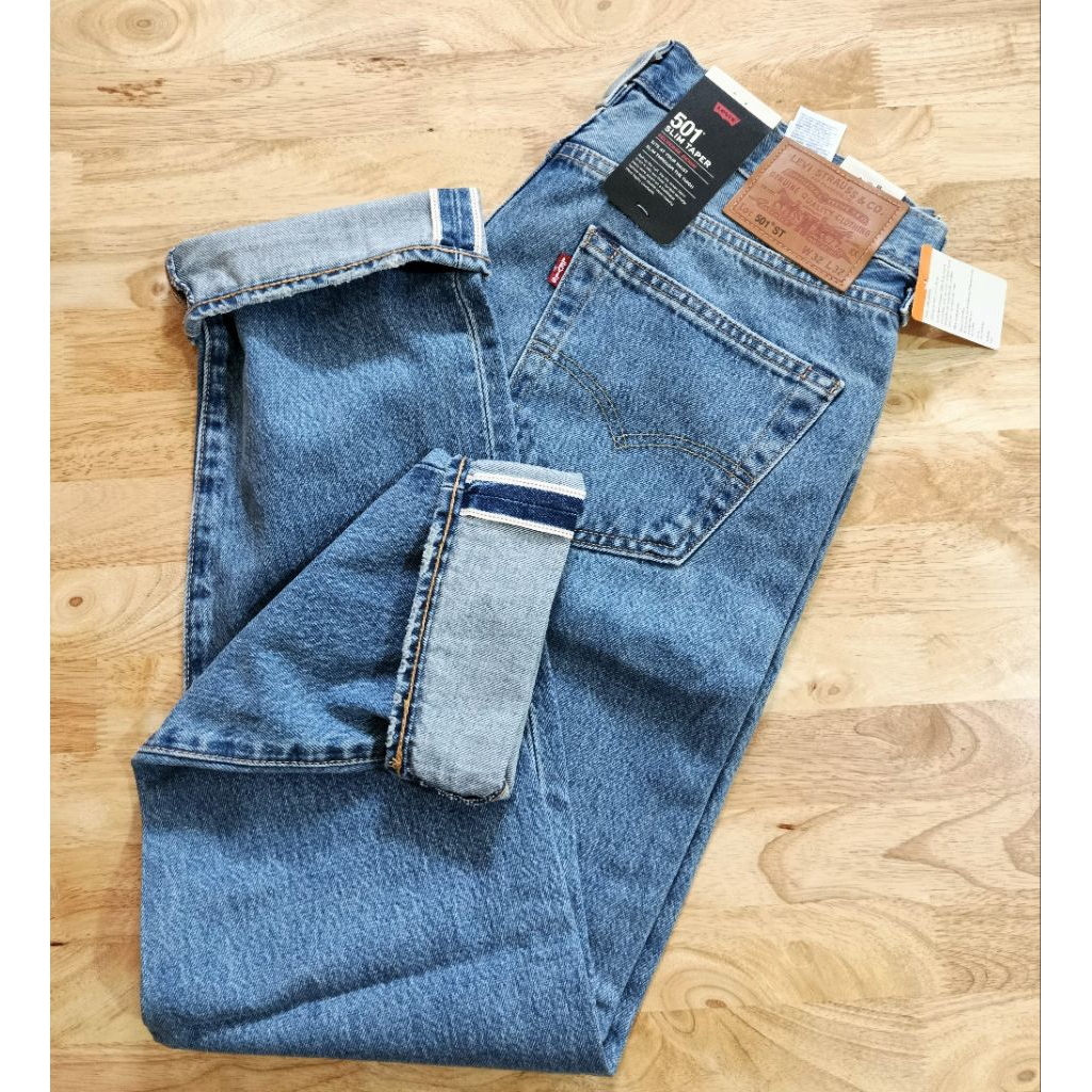 Levi's 501® ST(ริมแดง) Slim Taper selvedge denim Big E Made in Vietnam - China ผ้าไม่ยืด ราคา 5,190฿