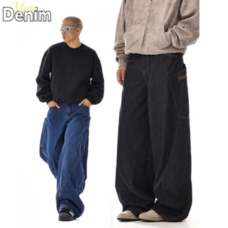 🔆ManDenim🔆 กางเกงยีนส์ชาย baggy jeans สไตล์อเมริกันเรโทร ทรง…
