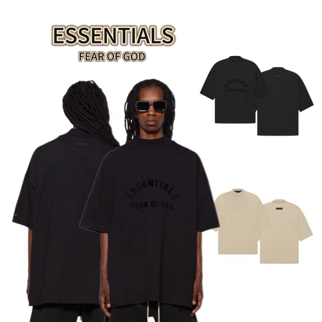ส่วนลด 50 % Fear of God Essentials The Black Collection SS23 Tee เสื้อยืด โอเวอร์ไซส์ Unisex