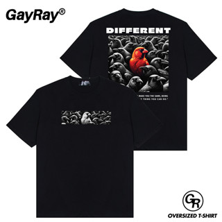 GayRay ⎰Different⎱  เสื้อยืดโอเวอร์ไซส์ Cotton 100% นุ่่ม ใส…
