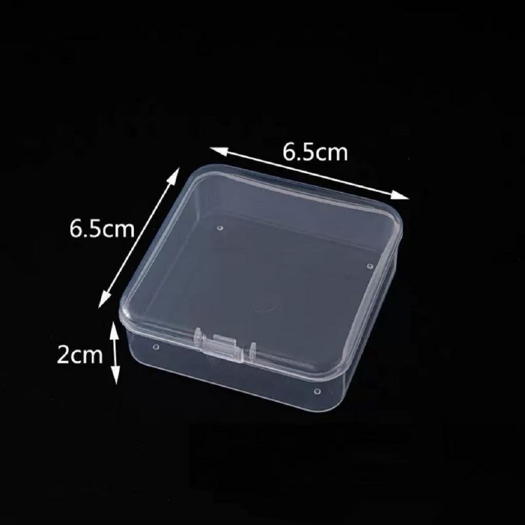 6.5cm*6.5cm*2cm กล่องพลาสติกขนาดเล็ก เก็บอุปกรณ์ กล่องพลาสติกใส่ของ นามบัตร เครื่องประดับ