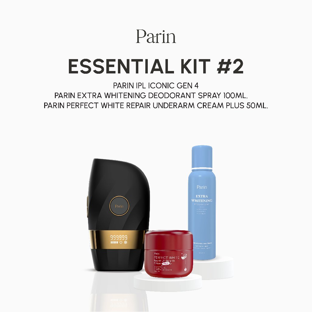 Parin Essential Kit #2 IPL GEN4 & ครีมรักแร้ และ สเปรย์รักแร้100 ml ผิวใส X10 กำจัดขน ระงับกลิ่นกาย 
