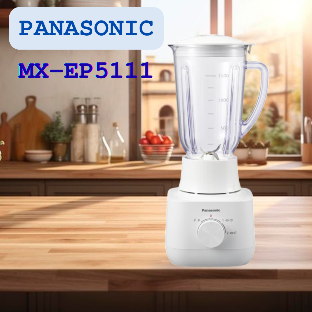 Panasonic เครื่องปั่นโถพลาสติกขนาด 1.5 ลิตร MX-EP5111 (W) White