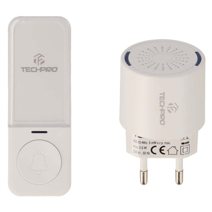 TECHPRO BF880 WIRELESS WHITE DOORBELL