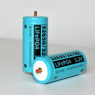 NEW แบต LiFePO4 32650/32700 3.2V 6000mAh ถ่านชาร์จ ตัวเมียบวก สำหรับไฟโซล่าเซลล์ แบตเตอรี่