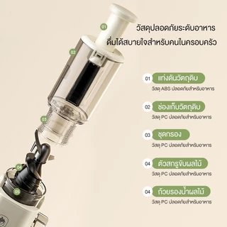 CAMEL เครื่องสกัดน้ำผลไม้แยกกาก 1L กรองไร้โลหะ ไม่อุดตัน ทำความสะอาดง่าย
