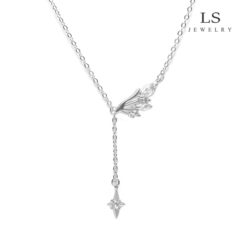 LS สร้อยคอโรแมนติก สร้อยคอปีก n2874