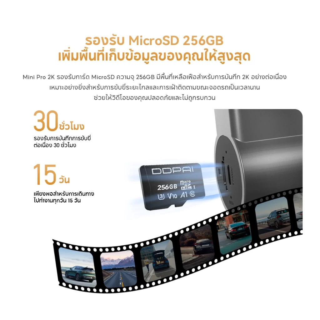 [HOT]DDPAI MINI Pro 2K Dash Cam 1440P UHD กล้องติดรถยนต์ เมนูภาษาไทย รับประกันศูนย์ไทย 1ปี wifi กล้องติดรถยนต์อัจฉริยะ thumbnail 9