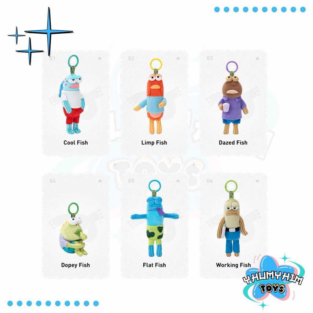 🐠พร้อมส่งในไทย🐠พวงกุญแจปลาตีน ปลาสายลับ แบบจุ่มลุ้นซีเคร็ท Bikini Bottom Buddies - Whimsical Plush