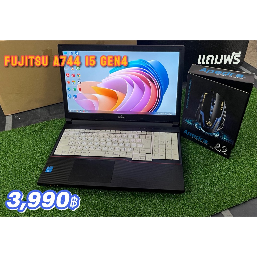 ์NoetBooK Fujitsu A744/M Intel Cpu Core i5 Gen4 RAM 4-8 GB HDD320-500GB จอ 15.6 นิ้ว