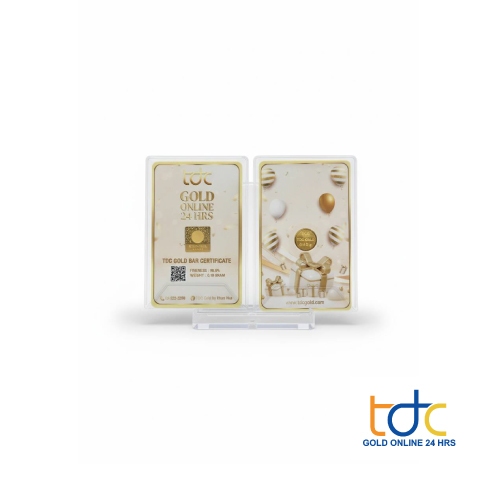 TDC GOLD ทองคำแท่ง 96.50% น้ำหนัก 0.10 กรัม ลายของขวัญ