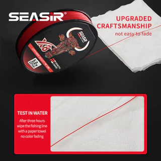 SEASIR RED 8 Strands PE สายญี่ปุ่นคุณภาพ 8 Braided Multifilament สายตกปลา 150 เมตร 12-50LB อัพเกรด Stength สูง