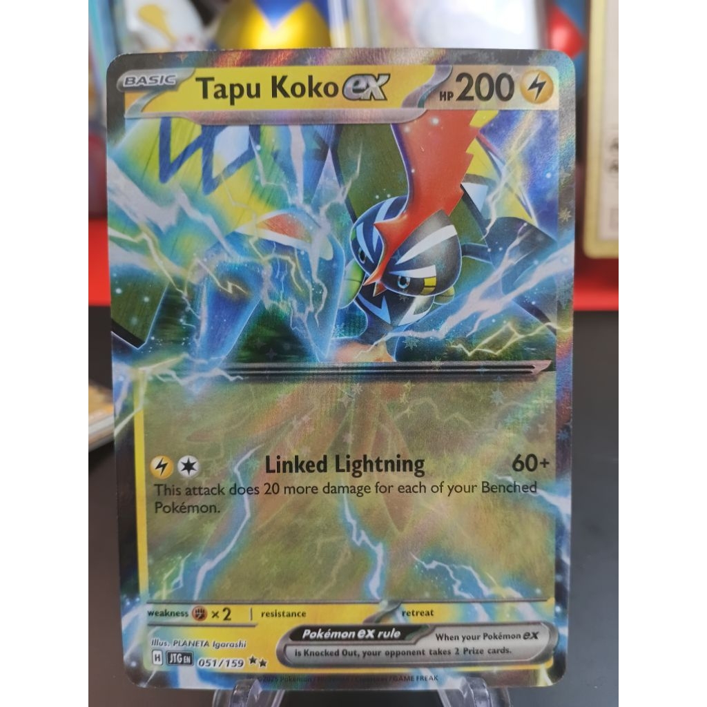 Tapu Koko ex 051/159 - SV09: Journey Together Pokémon, Double Rare, NM Condition