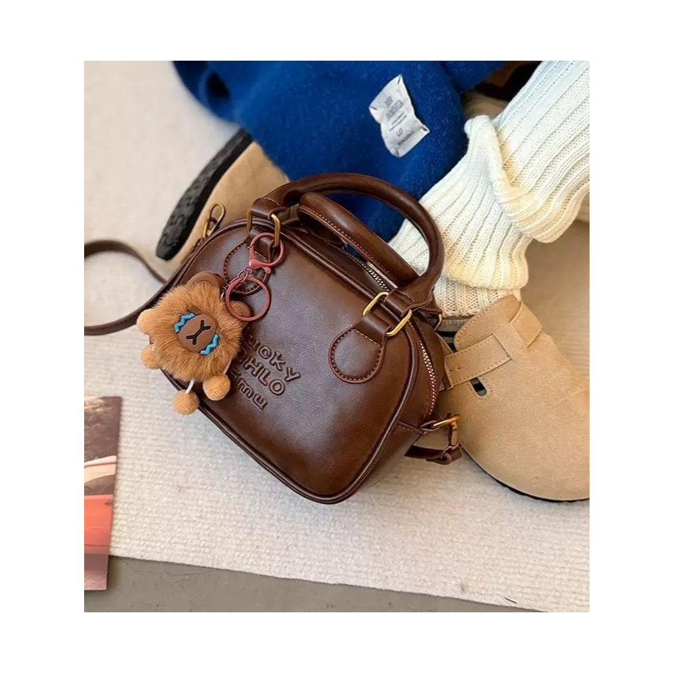 กระเป๋าถือ สะพาย Crossbody สไตล์เกหลี หนังมันเงา