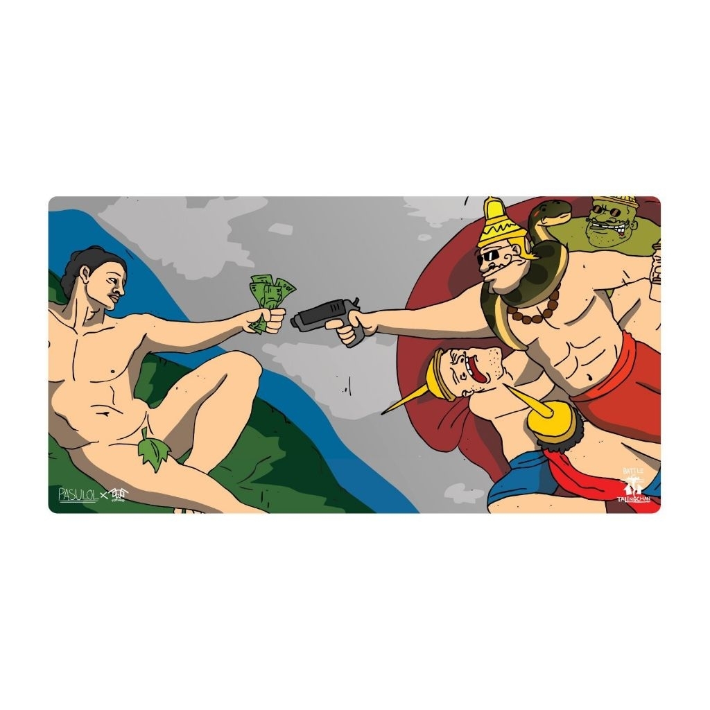 พร้อมส่ง BOT - Playmat : Creation of อิศวร แผ่นรองเล่น การ์ดเกมตลิ่งชัน แท้ 100% Battle of Talingcha