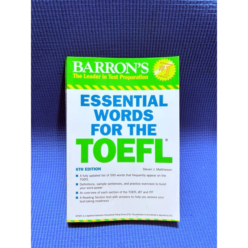 Barron ESSENTIAL WORDS FOR THE TOEFL ไม่มีจดเลอะตามสุดท้ายมือ2