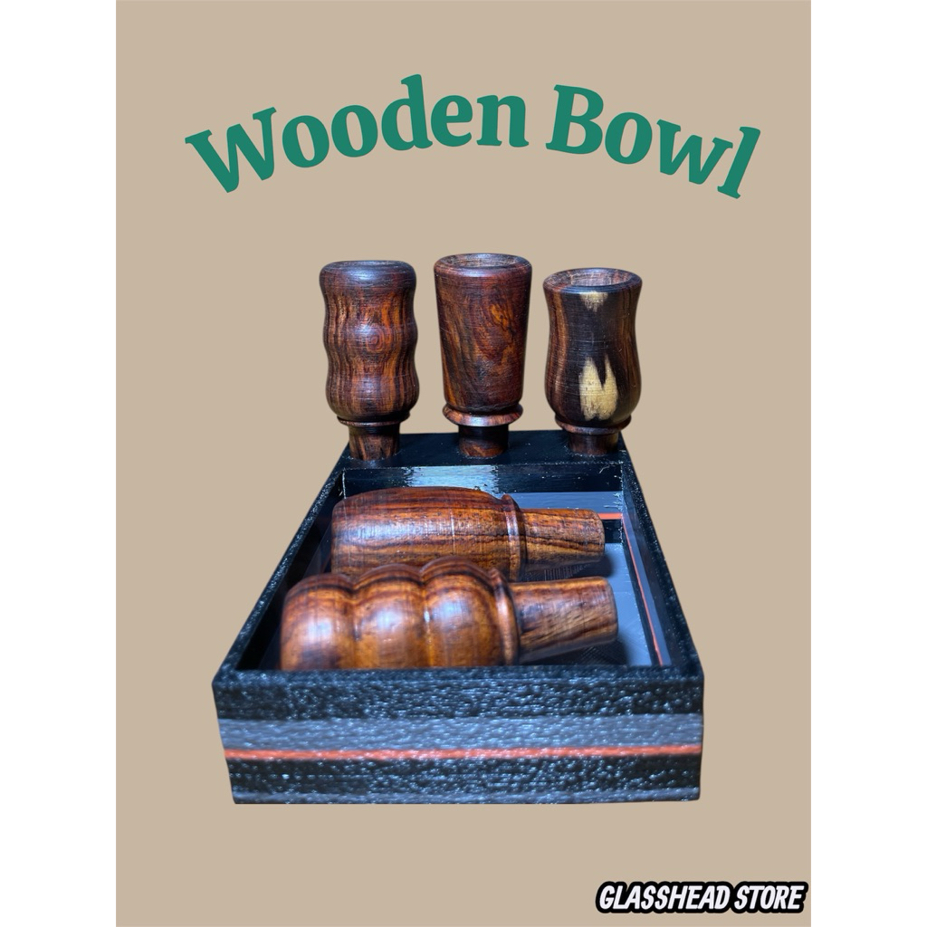 (พร้อมส่ง)โบว์แก้ว,ไม้ Wooden/glass Bowl