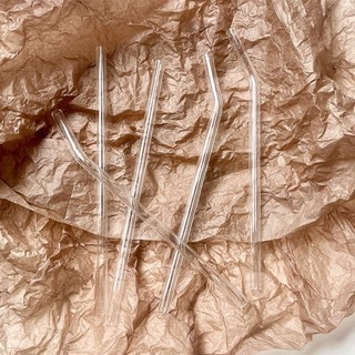 พร้อมส่งในไทย หลอดแก้วทรงตรงและงอ เนื้อแก้วใส ความยาว 19 ซม.…