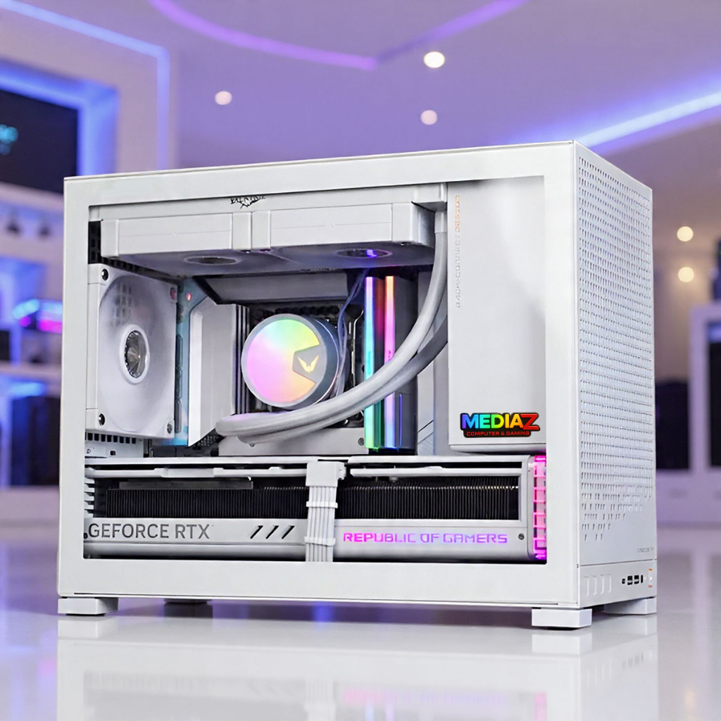 ส่งทันที+โค้ดลด Case Jonsbo D32 Pro MicroATX White สีขาว เย็น mesh 5ด้าน ฝากระจกนิรภัย Media Z Com