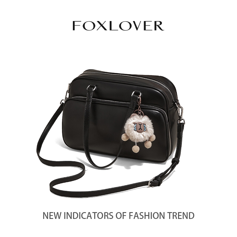 FOXLOVER กระเป๋าสะพายข้างผู้หญิง สไตล์แฟชั่น กระเป๋าถือผู้หญิง