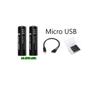TSUKI ถ่านชาร์จ 1.5V Battery USB Type C ชาร์จเร็ว ถ่าน AAA / AA / 2 ก้อน 4 ก้อน มีสายชาร์จและกล่องแถม
