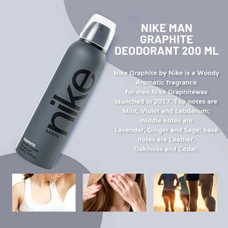 【ซื้อ1แถม1】Nike Colors Premium Edition Man Deo Spray - Graphite 200ml/ ไนกี้ สเปรย์ระงับกลิ่นกาย ชาย - กราไฟท์
