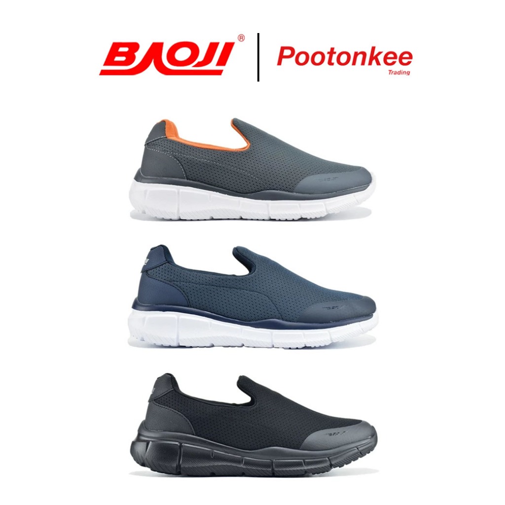 BAOJI บาโอจิ รุ่น BJM 328 รองเท้าผ้าใบ รองเท้าอีซี่ออนผู้ชาย