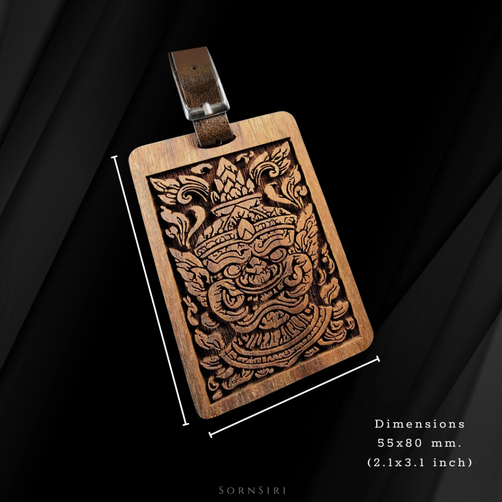 ป้ายห้อยกระเป๋าเดินทาง ป้ายชื่อถุงกอล์ฟ ไม้แท้ แกะสลักลายไทย ของขวัญเกษียณ (Luggage Tag) - รูปที่ 2