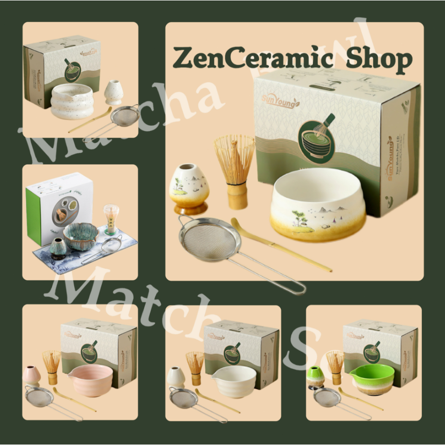 🍵 Japan matcha chawan set bowl ถ้วยชงมัทฉะ ชุดชงมัทฉะ ของขวัญสุดพิเศษสำหรับชามัทฉะ