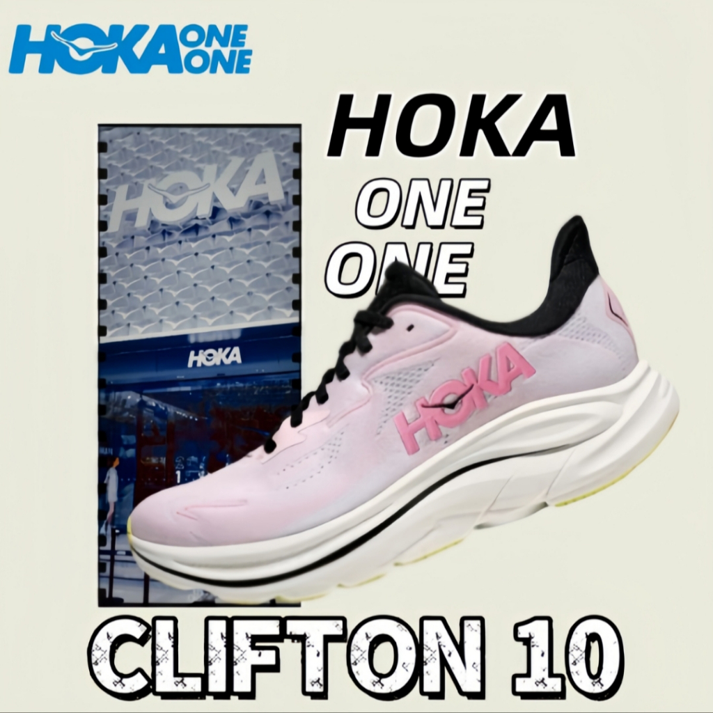 💯ของแท้ 100 % 💯 HOKA ONE ONE CLIFTON 10   1162031-CTNS Running shoes Sports shoes Casual shoes