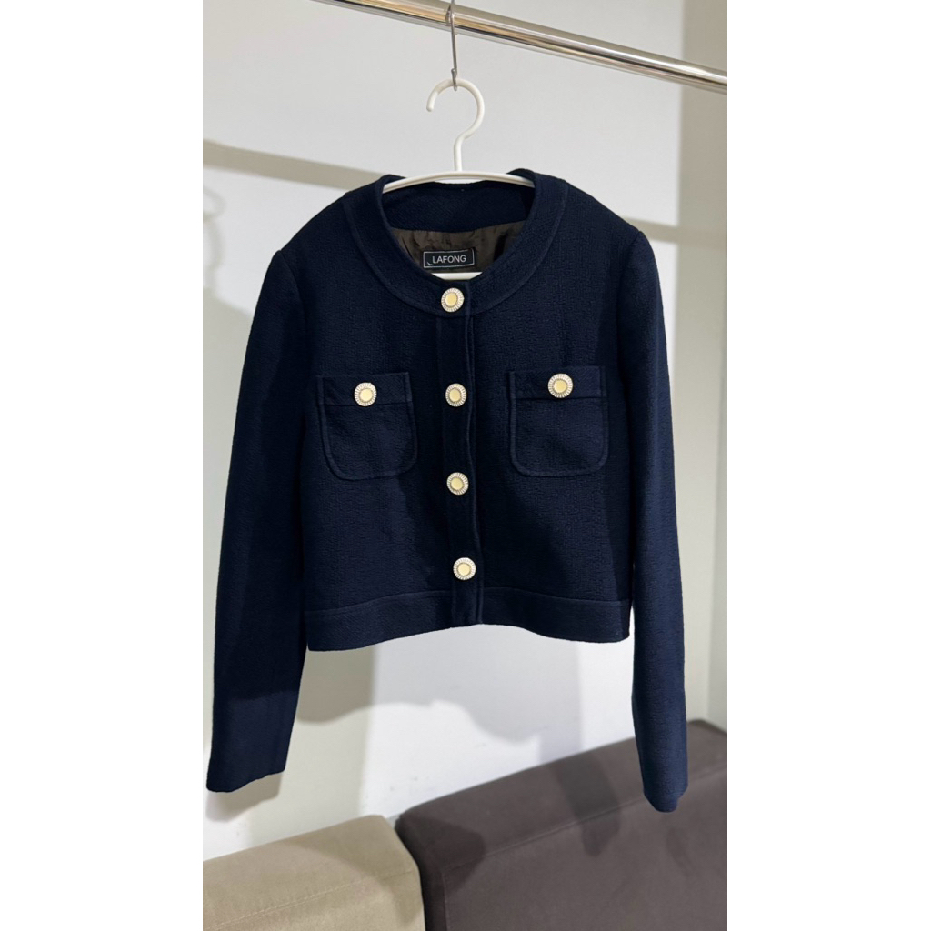 ส่งต่อ Lafong สั่งตัด คาดิแกนผ้าทวิส สี กรมท่า