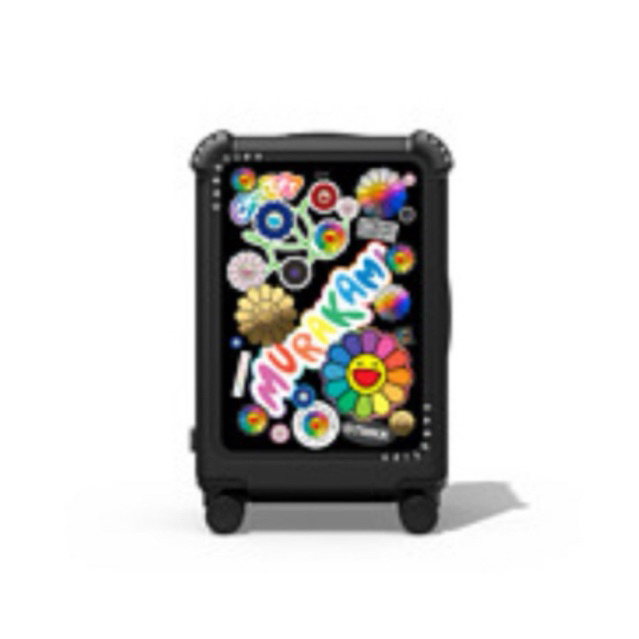 Casetify X Murakami FLOWERS STICKER MANIA (BLACK) CARRY-ON SUITCASE