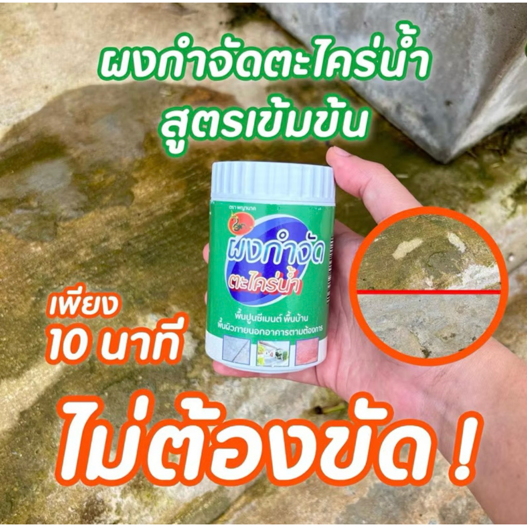 ผงขจัดตะไคร่น้ำ คราบดำ ฝังลึก สำหรับพื้นบ้าน ประหยัดแรงขัด ขจัดง่ายใน10นาที โปรพิเศษรับลมหนาว