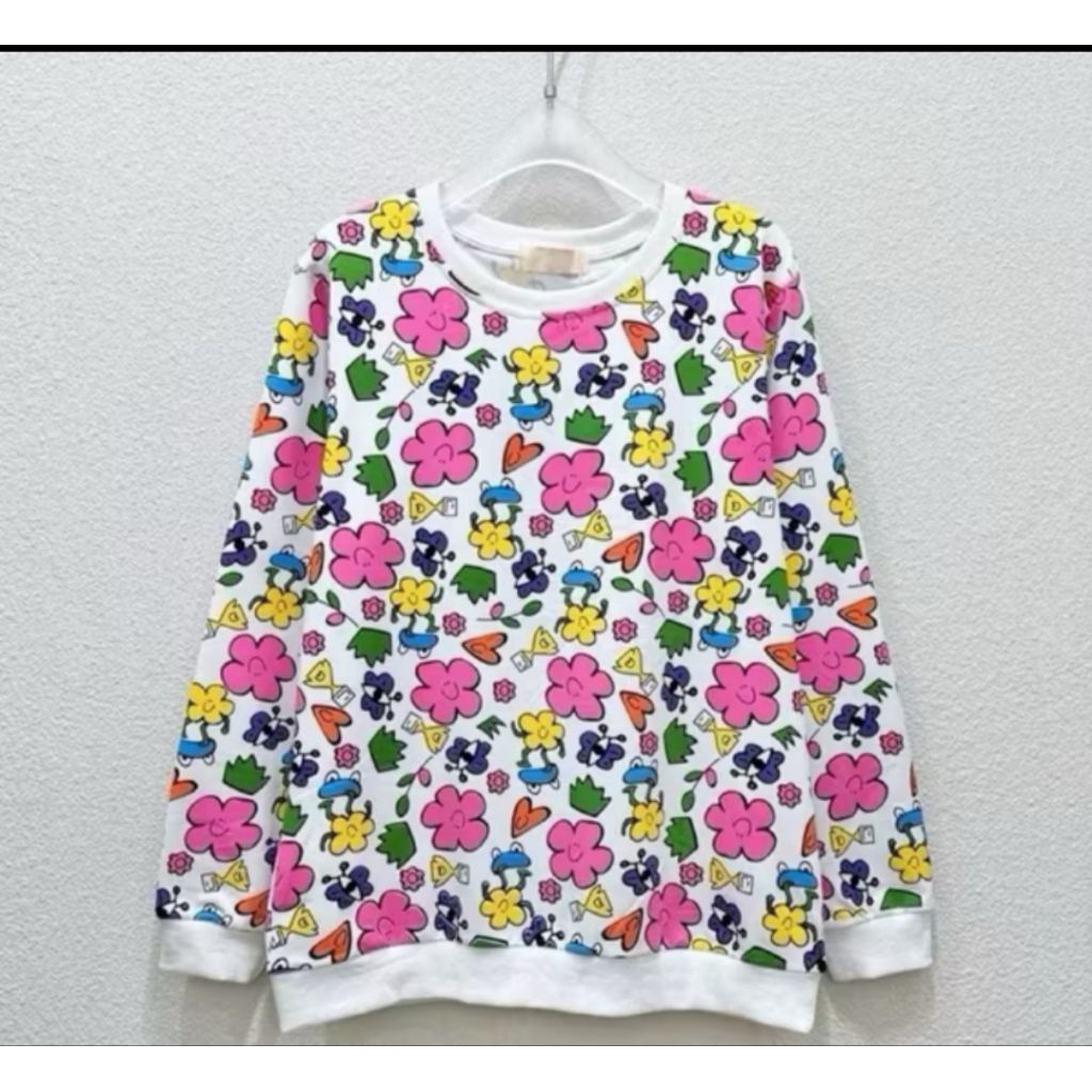 เสื้อแขนยาวลายดอกงานป้าย Yosita