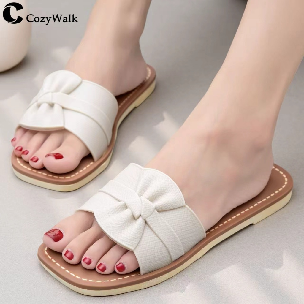 CozyWalk รองเท้าแตะทรงระบาย ดีไซน์ขอบคลื่น มี 3 สี พร้อมส่งจากกทม