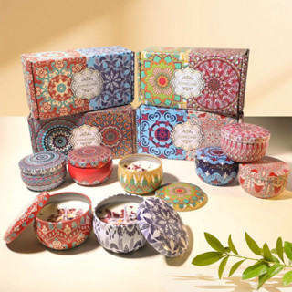 🕯 เทียนหอมสปา set2ชิ้น ตลับอโรม่า บรรยากาศ ขนาด 60g.  เทียนห…