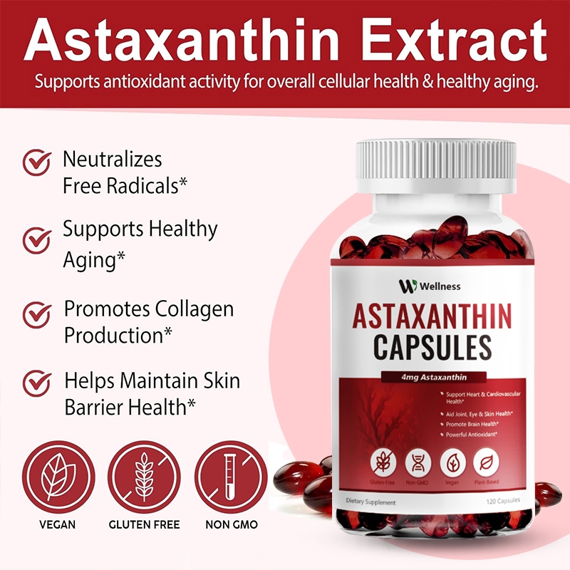 Wellnees Astaxanthin With Fish Oil Protect Eyes , Skin Care, Metabolism Enhanced Immune Dietary Capsules - รูปที่ 2