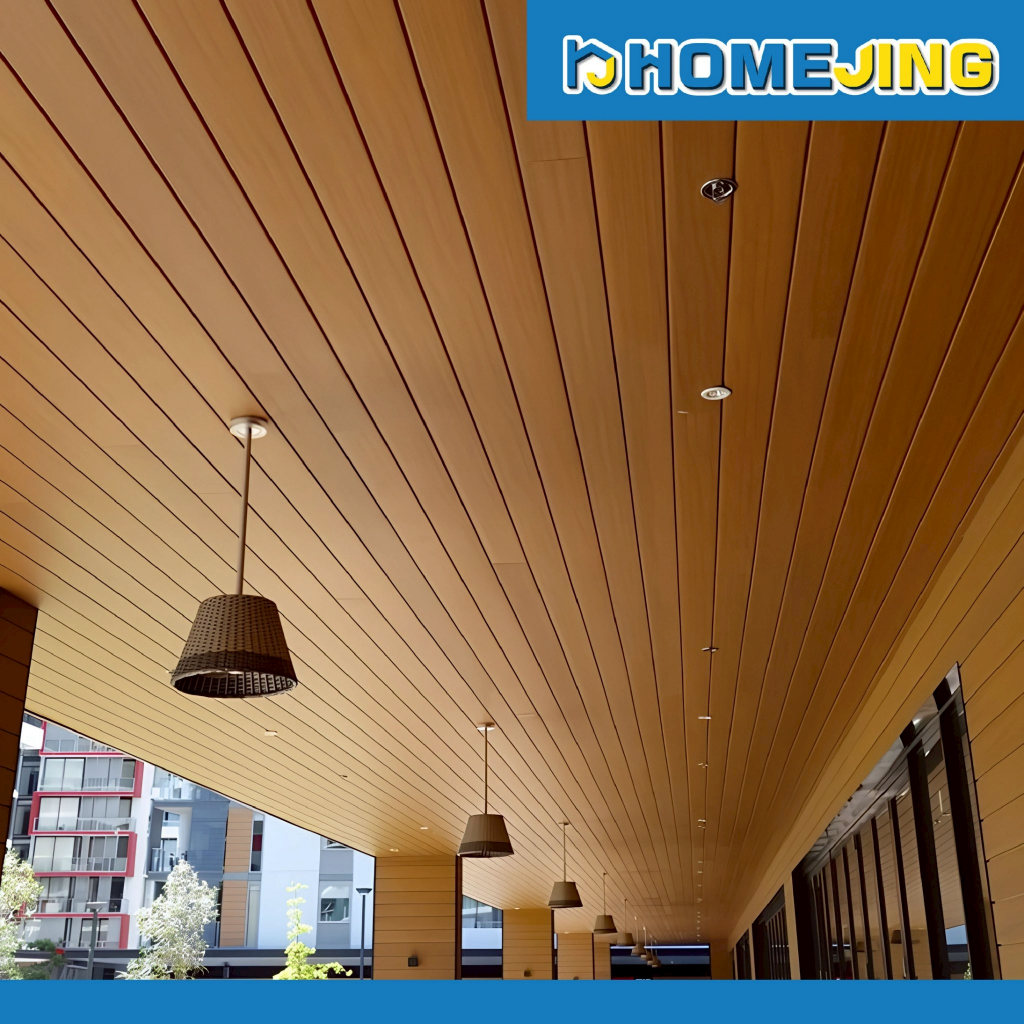 ยกลัง 12 แผ่น ไม้ระแนง WPC ลอนเรียบ ร่องตื้น กันชื้น กันปลวก สีสวยเหมือนไม้จริง ตกแต่งฝ้า ผนังบ้าน แข็งแรง ติดตั้งง่าย - รูปที่ 5