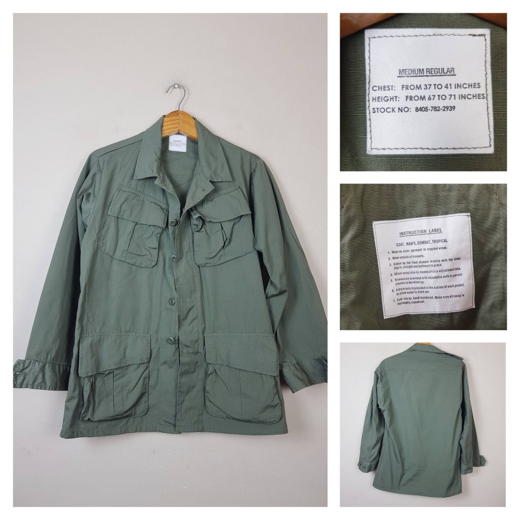 US Army Slant Pockets Vietnam War Jungle Fatigue Jacket (Repro)
