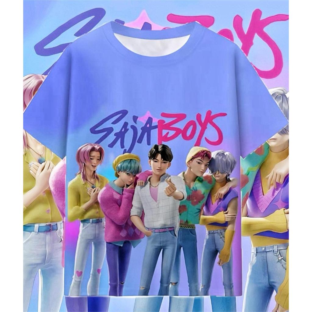 BB140 เสื้อยืดเด็กใหม่ KPop Demon Hunters กราฟิก 3D รูปที่ 3