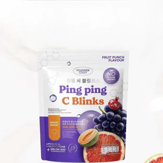 น้ำชงกลูต้า ปิ๊ง ปิ๊ง ซี บริ๊งค์ ฟาวเดอร์คอลลี่ Ping Ping C Blinks Foundercolly 1 ห่อ 30 ซอง