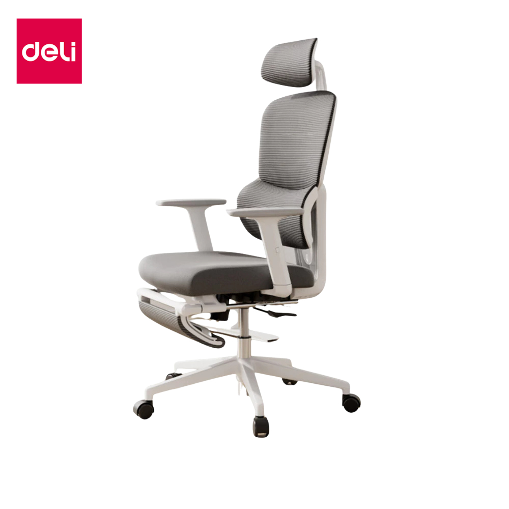 Deli เก้าอี้สำนักงาน เก้าอี้ออฟฟิศ ที่วางแขนพับได้ นั่งสบาย รับประกันคุณภาพ 1 ปี Office Chair