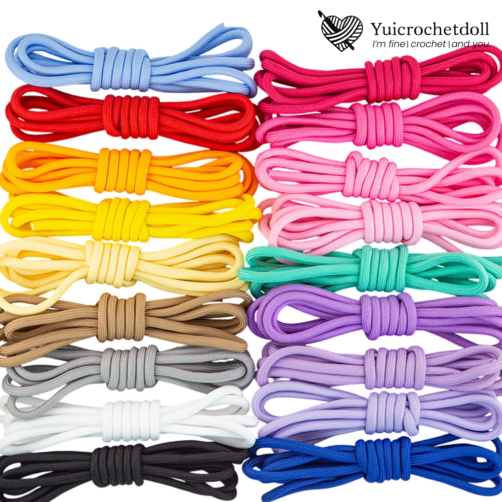 [ส่งด่วน] MT127 เชือกกลม polyester ขนาด 4-5mm เนื้อนุ่ม พวงกุญแจอักษร พวงห้อยกระเป๋า ทำสายคล้องโทรศัพท์ DIY Craft╭♥