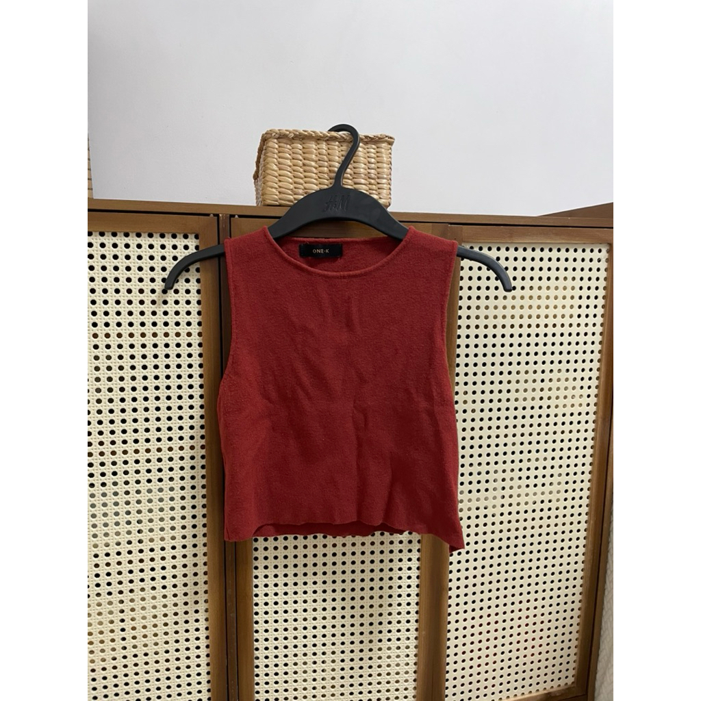 เสื้อครอปสีแดง แบรด์ONE-K