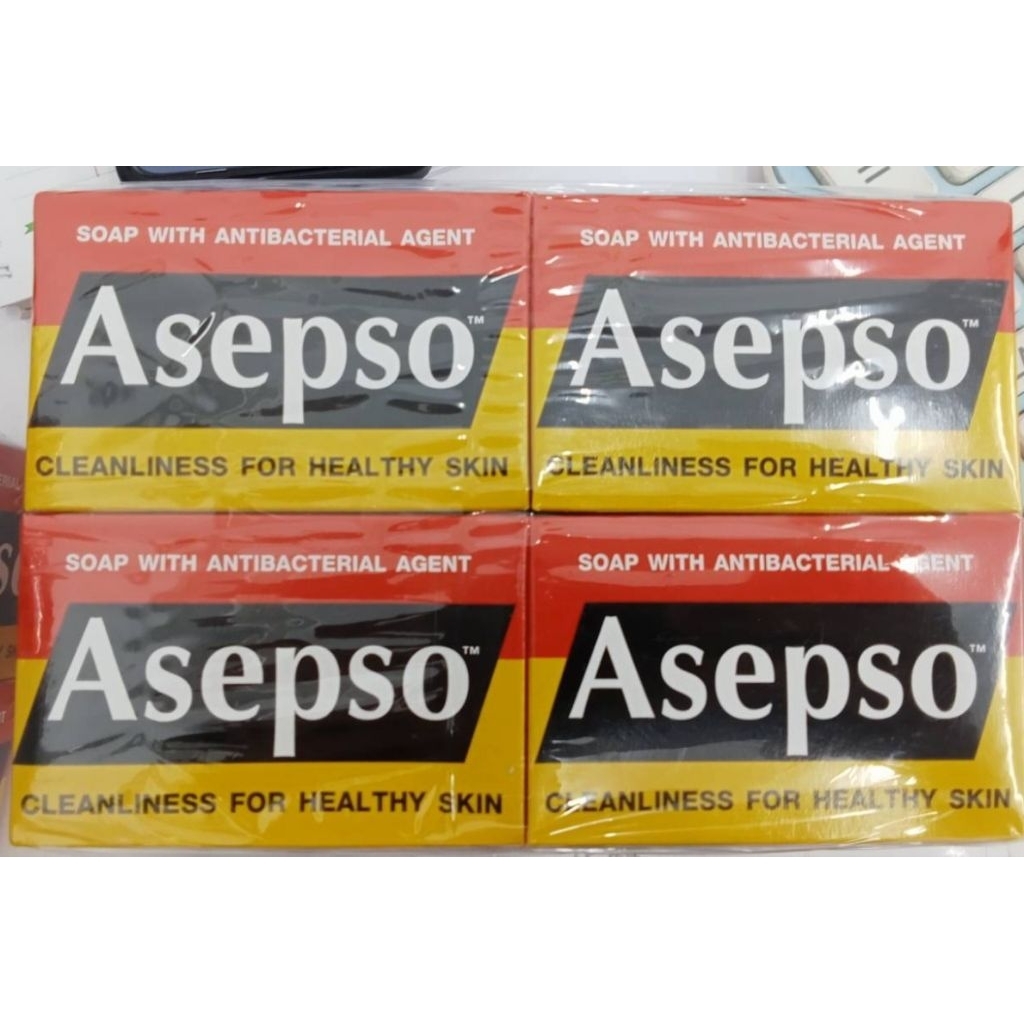 สบู่อาบน้ำAsepsoกล่องแดงยกโหล 12ก้อน