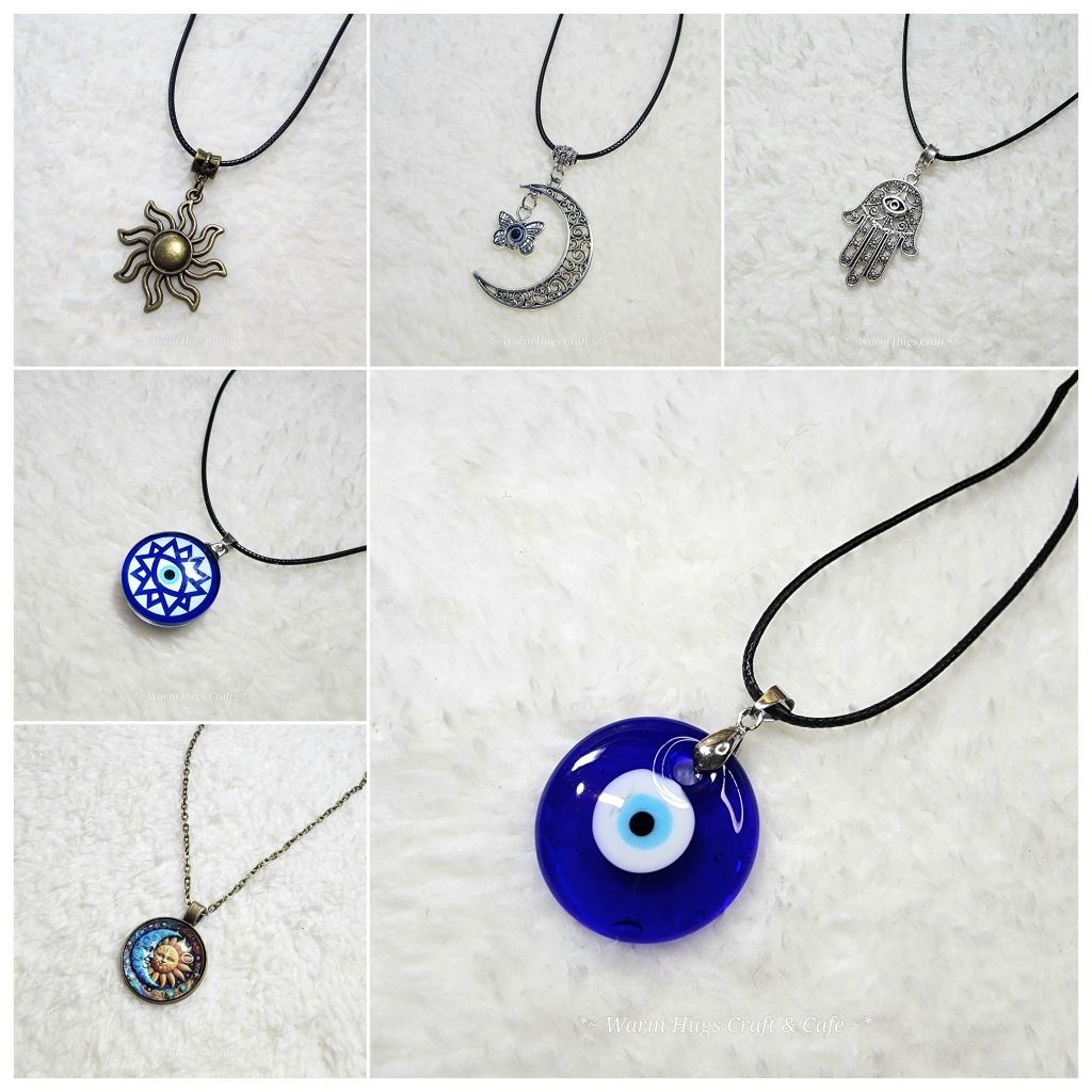 💥พร้อมส่ง‼️🇹🇭 EVIL EYE 🧿 สร้อยคอ Evil eye, Hamsa hand, Tree of life, Moon, Sun สร้อยคอเชือก เครื่องราง