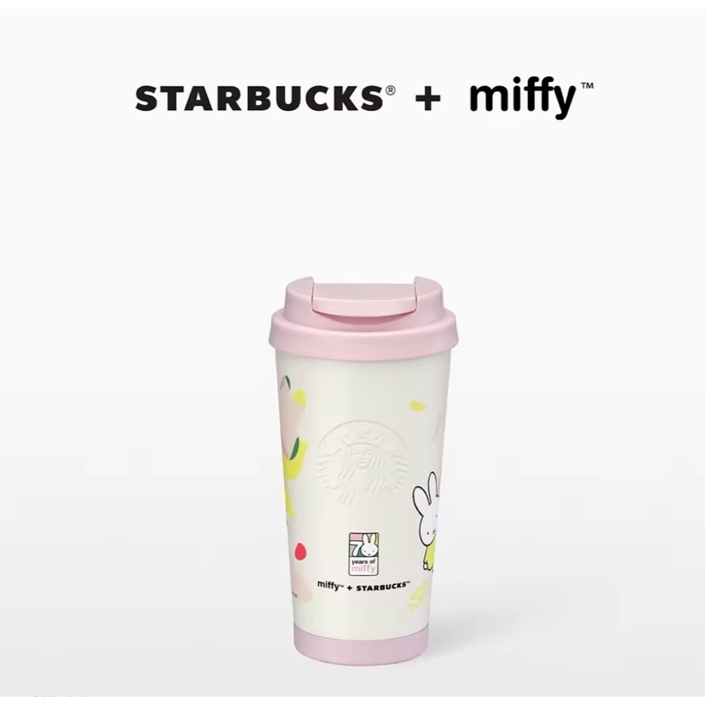 Starbucks::Miffy + Starbucks 16oz Stainless Steel Tumbler | Miffy 70th Anniversary Edition✨แท้100%✨พ