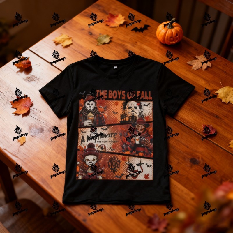 เสื้อยืดผู้ใหญ่ พิมพ์ลาย Horror movies HALLOWEEN จัดส่งจากกรุงเทพฯ ระบายอากาศ หล่อๆเท่ห์ๆ  สบาย ทั้ง