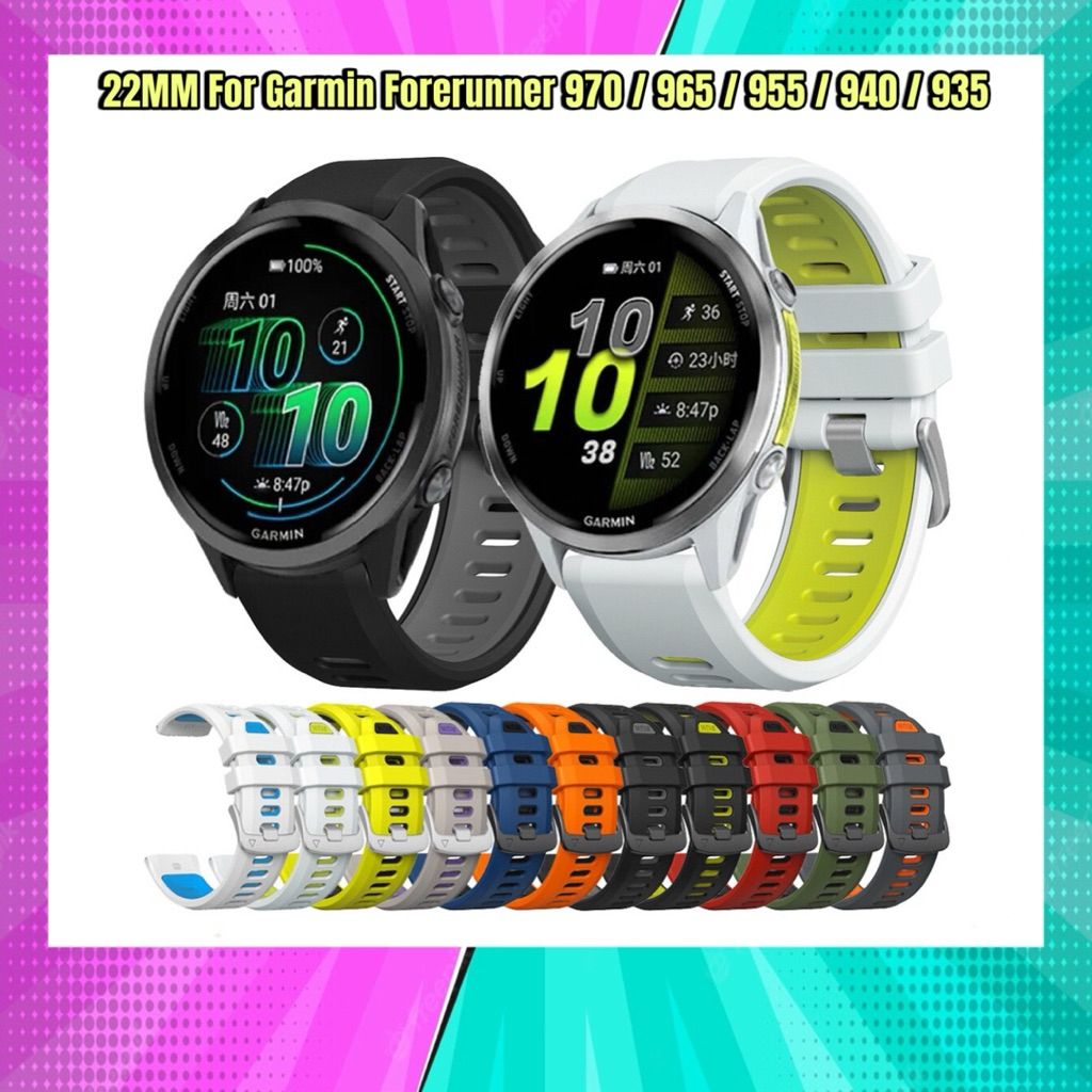 สาย Garmin Quick Fit 22 mm. ใช้สําหรับ Garmin รุ่น Forerunner 970/965/955/940/935 จัดส่งภายใน 24 hr.